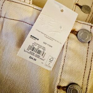 Kohl's Cream Button-Down Dress